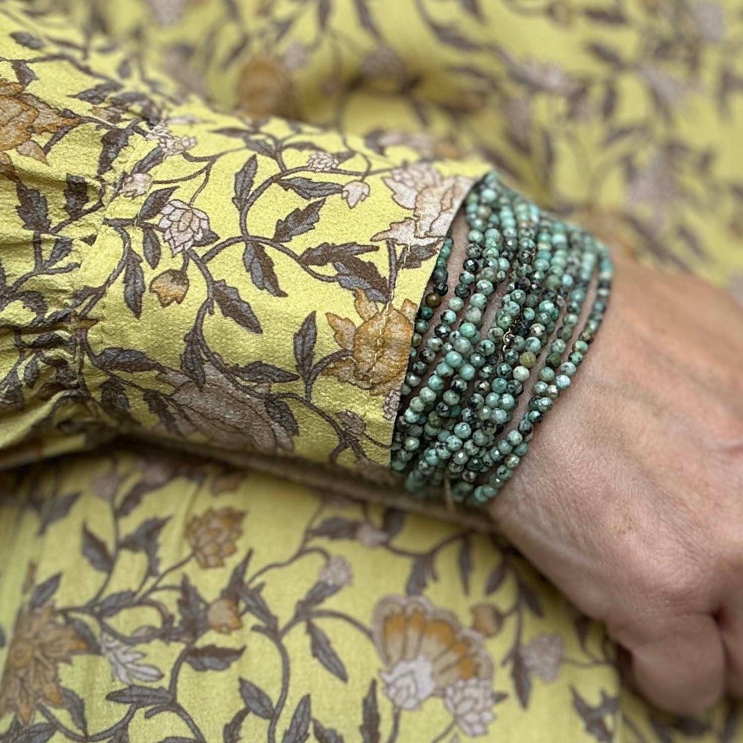 GAIA Natural Stone Bracelet – African Green Turquoise