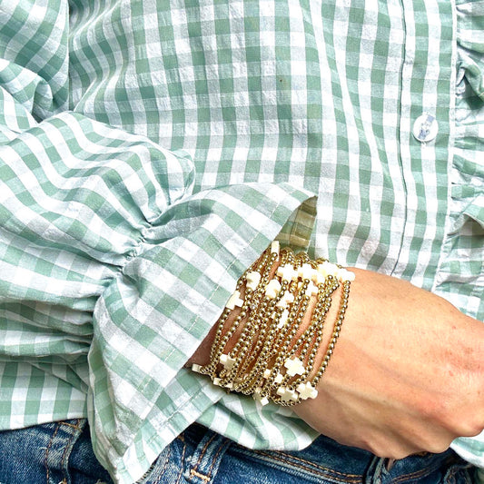 DIVINE Golden Bracelet – White Cross